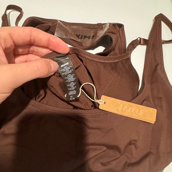 NWT SKIMS Scoop Neck One Piece Swimsuit size XL In Cocoa - Picture 8 of 8